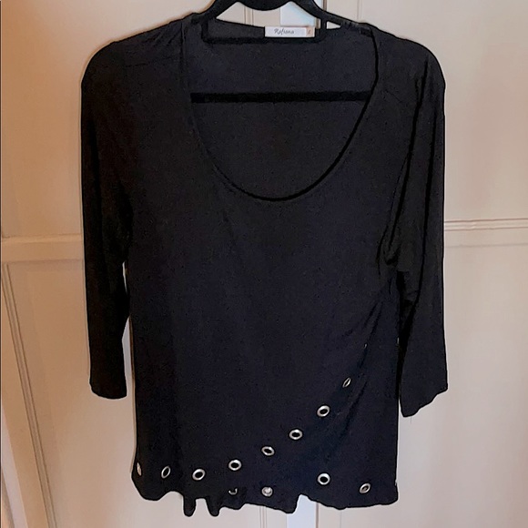 Beautiful black mid sleeve blouse - Picture 1 of 2